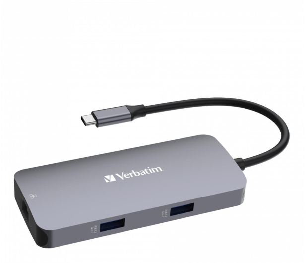 VERBATIM USB-C - 2x USB 3.0, USB-C PD, HDMI, RJ45 - 1236391 - zdjęcie
